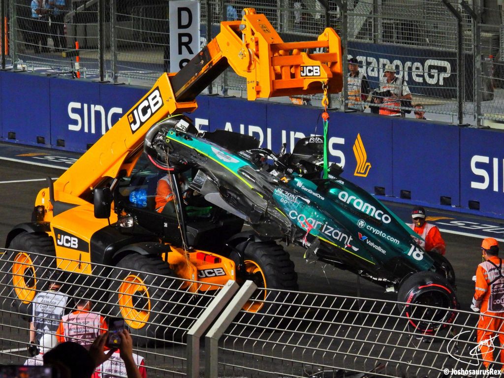 Lance Stroll’s Qualifying Crash At The Formula 1 Singapore Grand Prix 2023